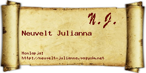 Neuvelt Julianna névjegykártya